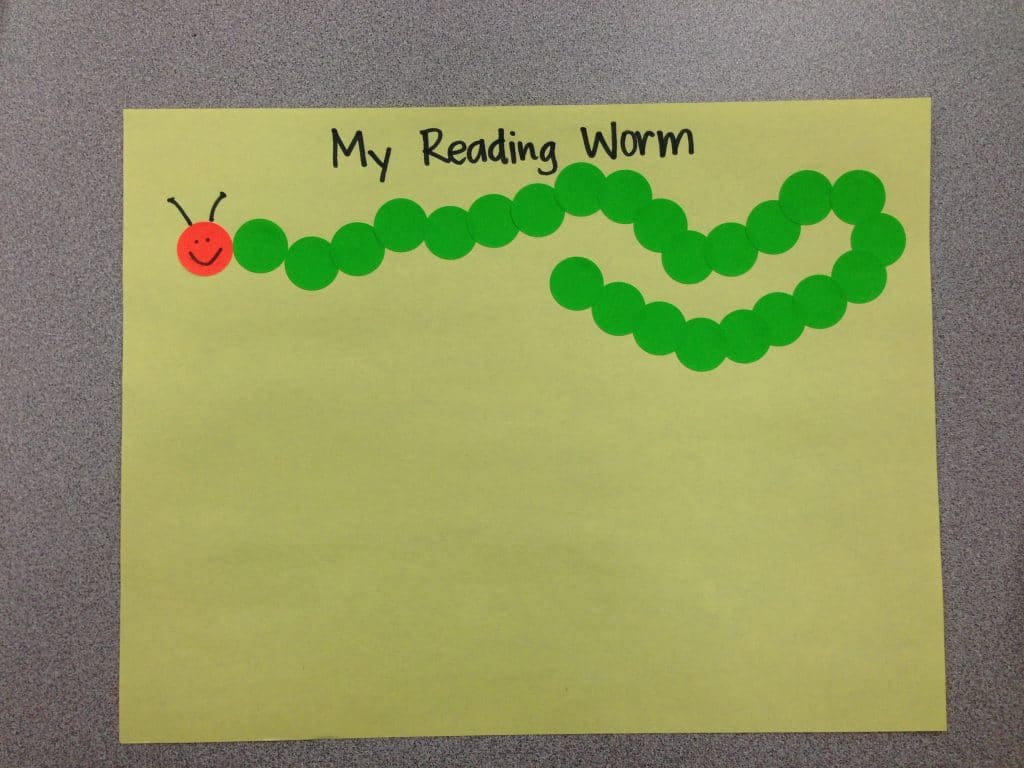 Reading Book Worm (extra incentive if needed)